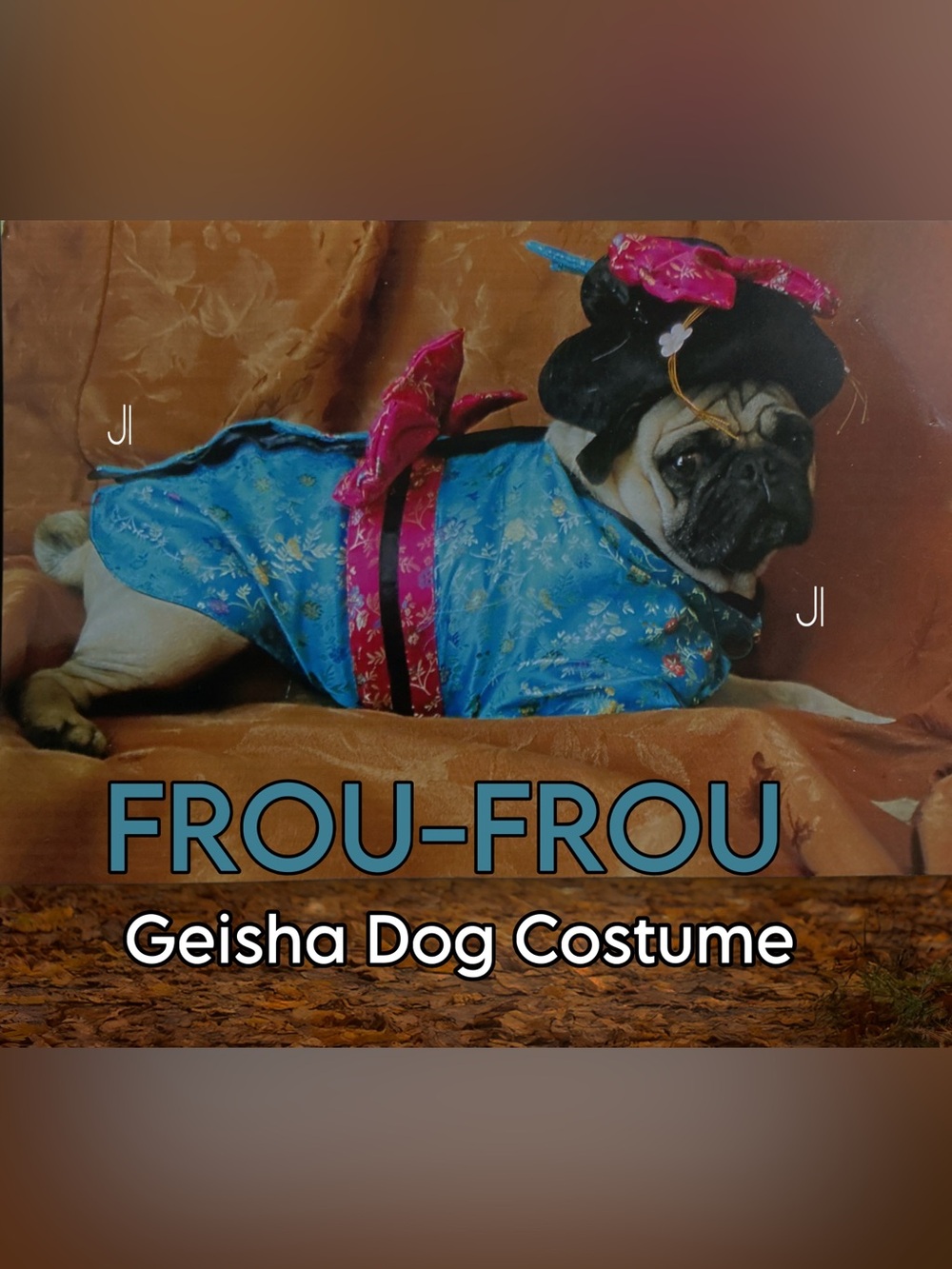 FROU-FROU Dog Costume Japanese Geisha Kimono and Wig Size Medium